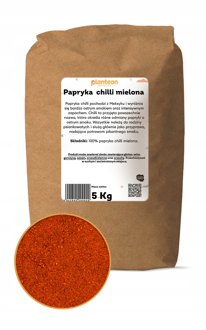 Paprika chilli mleté 5 kg aromatická pálivá paprika bez chemie