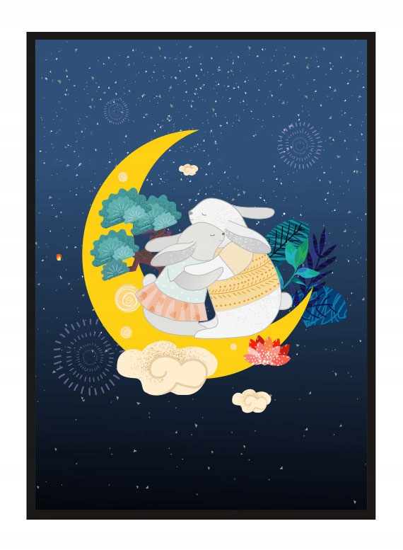 

Obraz Plakat W Ramie 33x43 cm Zajączki PD315