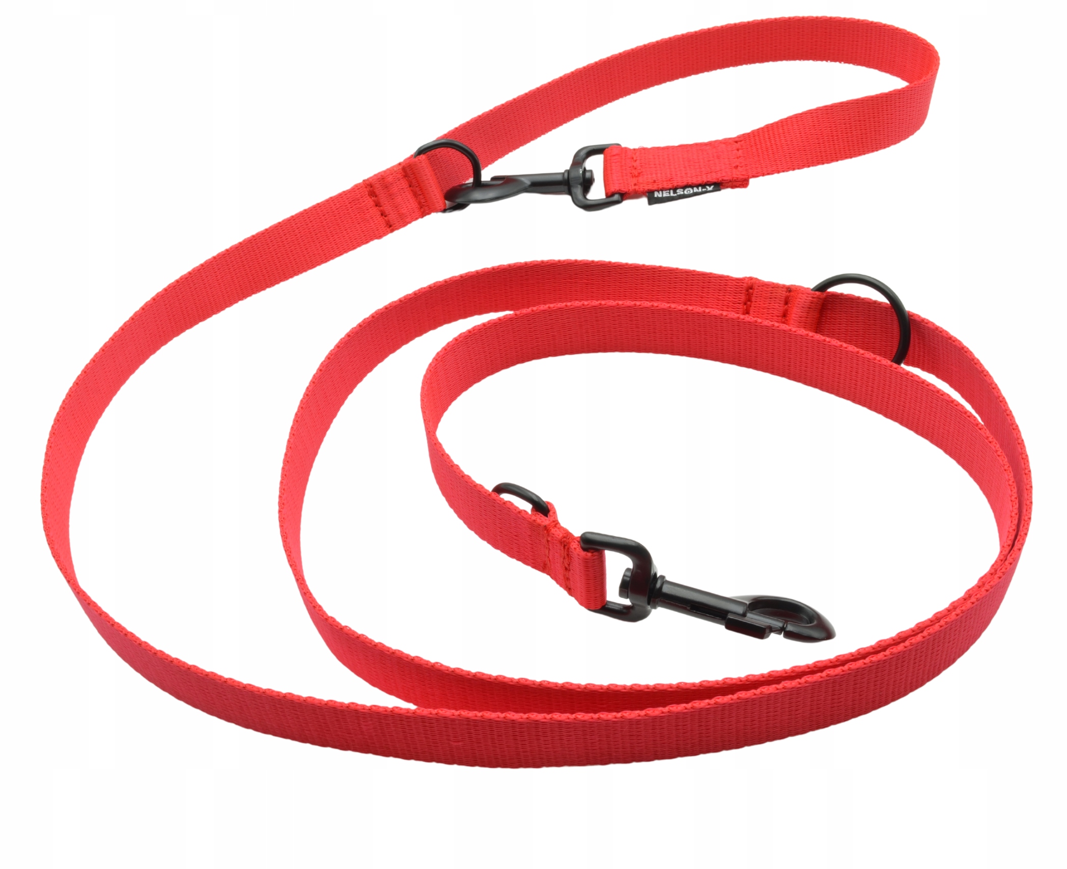 Levně Nelson-x Základní Černé Vodítko Karabinou 5 M Wzm Černé Ok