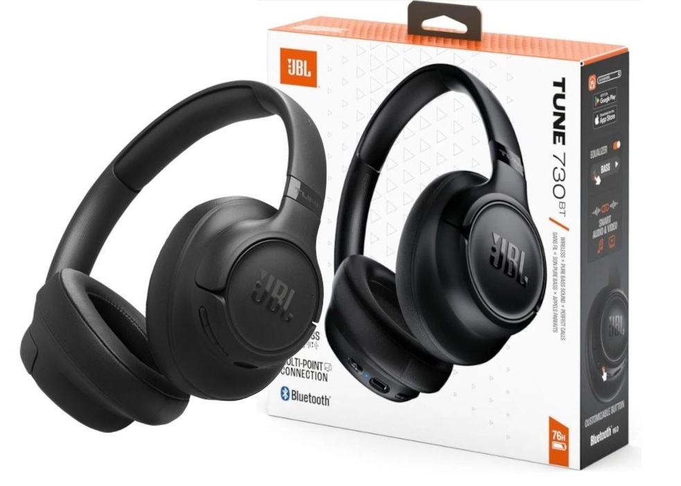 Bezdrátová Sluchátka Přes Uši Jbl Tune730-BT 97 dB Bluetooth Černá