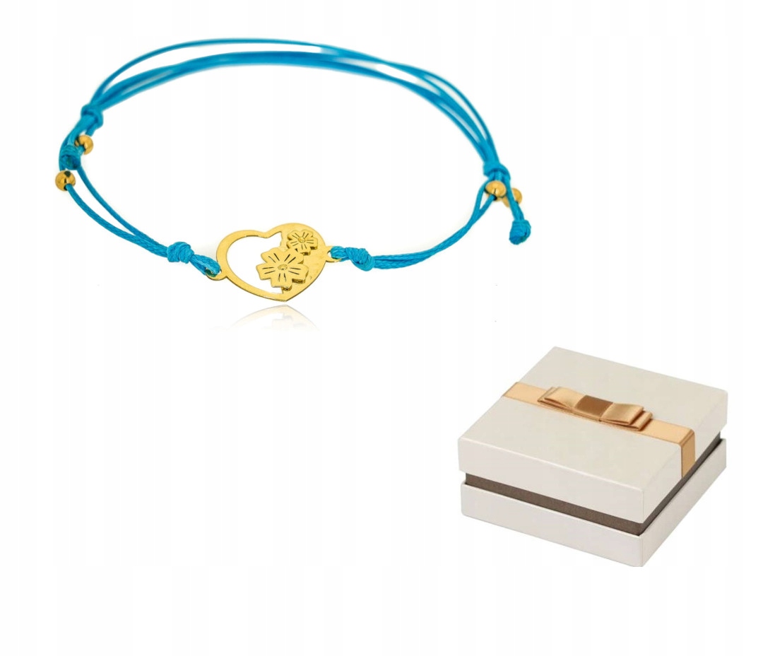 Náramek Zlaté srdce a květiny BZ97