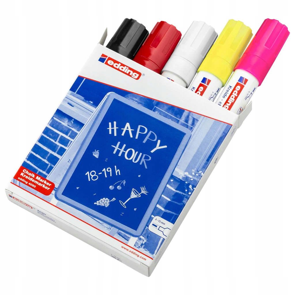 Křídový popisovač 4-15mm 5 barev