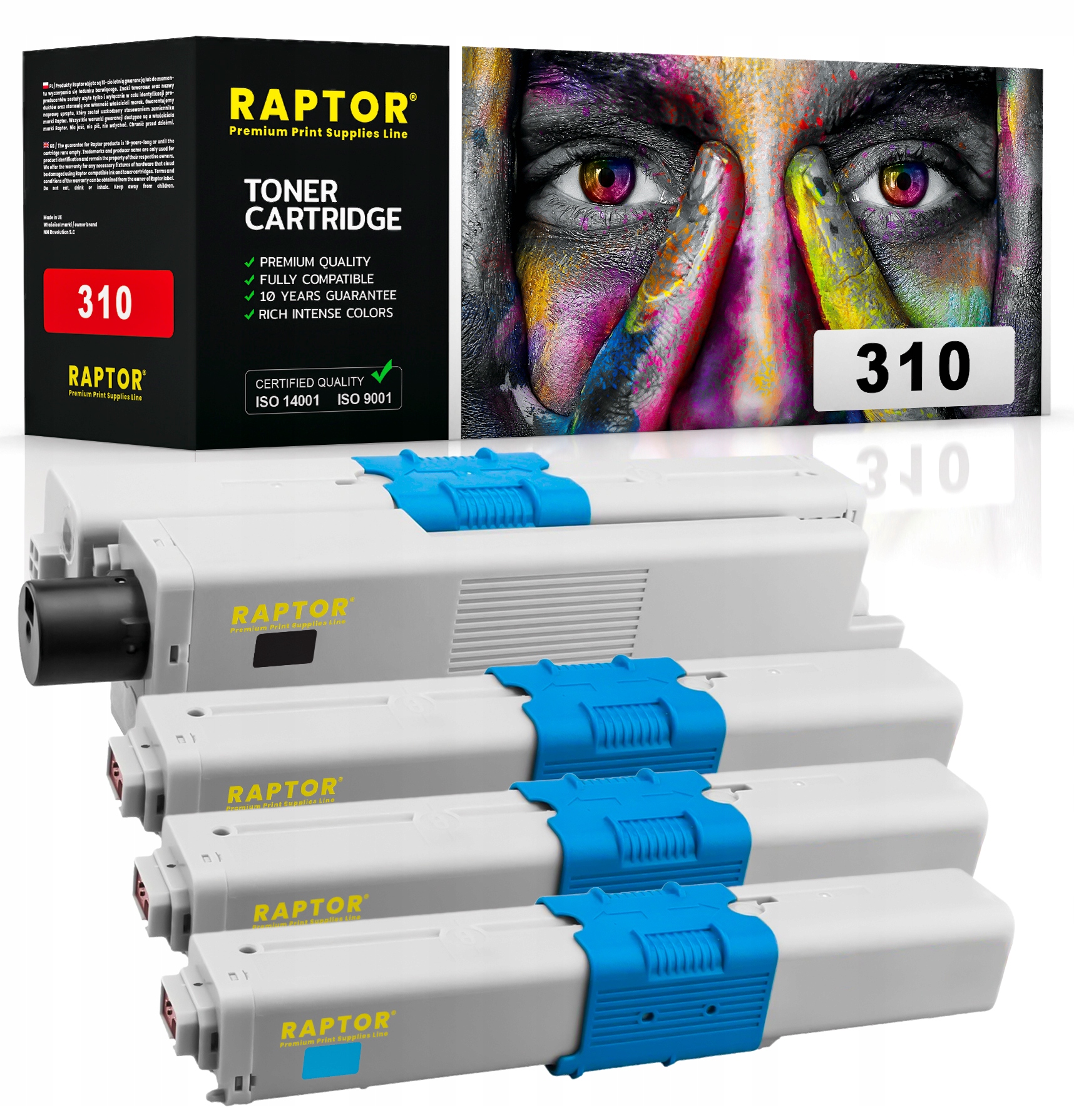 4x Toner Pro Oki C310 MC362DN MC561DN MC562DN