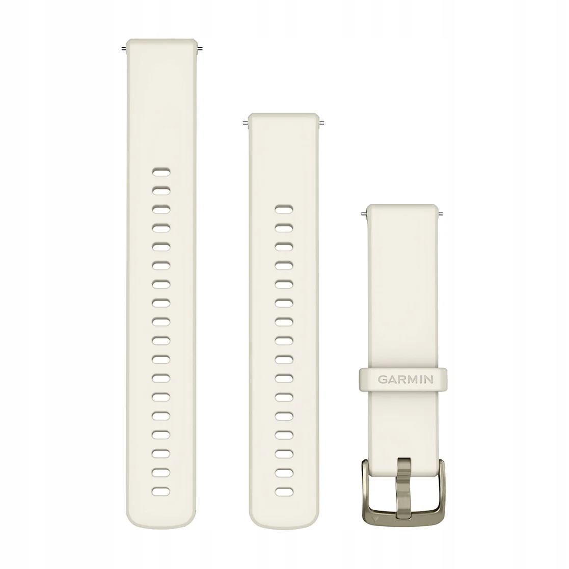 Silikonowy pasek Quick Release 18mm Bone z złotym zapięciem