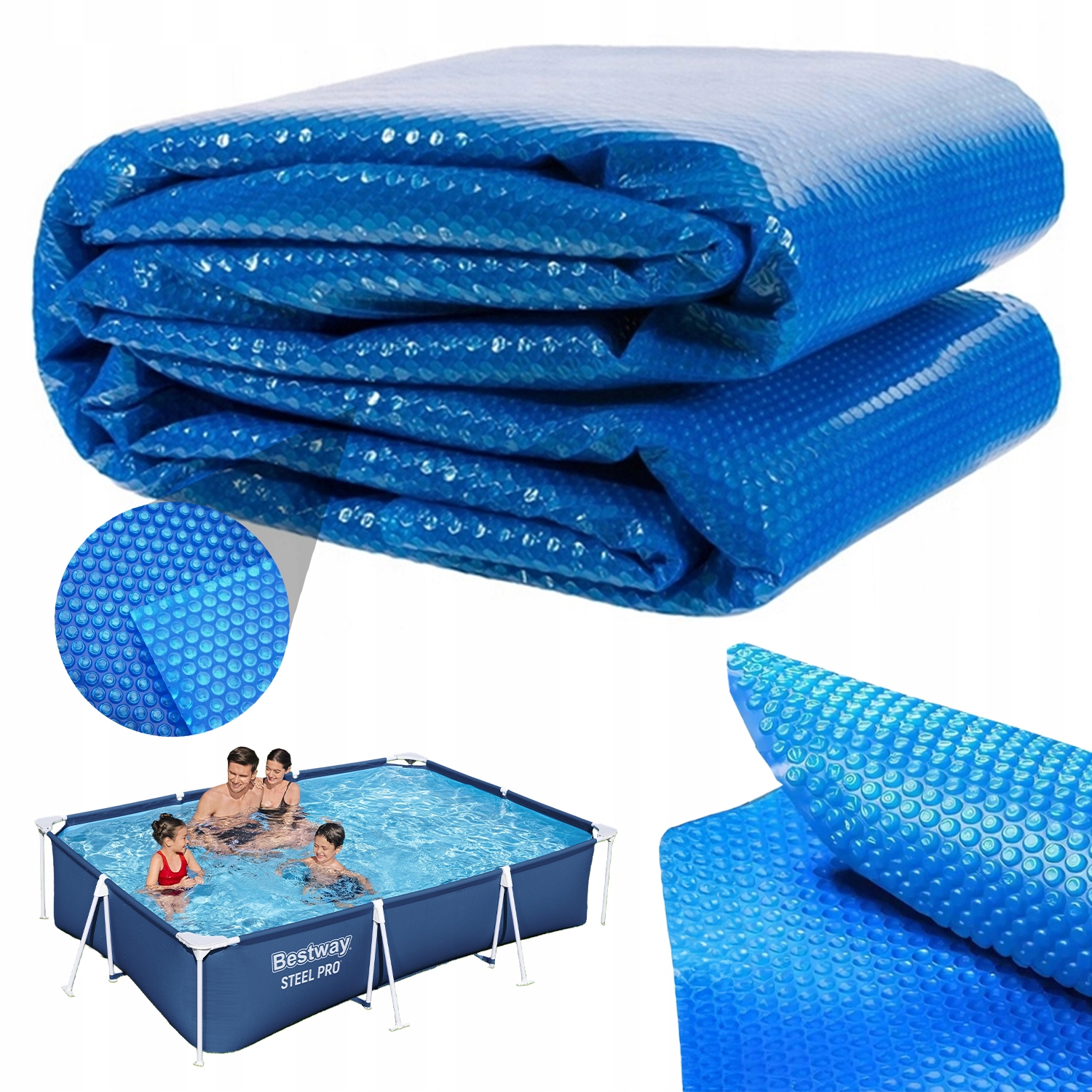 Solárny ohrievač vody do bazéna 220 mikrónov Steel Pro 450x220 cm Bestway