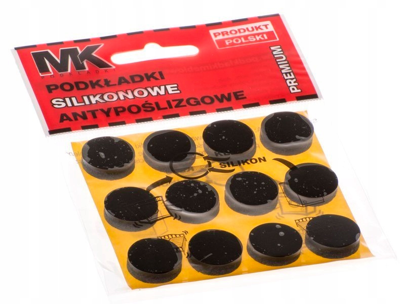 

Podkładki silikonowe antypoślizgowe 18mm 12 sztuk