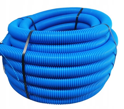 Trubka krycí vroubkovaná Kopos Kf 450 modrá 25 m arot husí krk