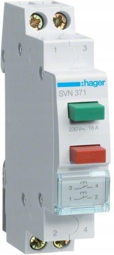 Ovládací tlačítko s dvojitou Led lampou SVN391 16A 1NO+1NC Hager