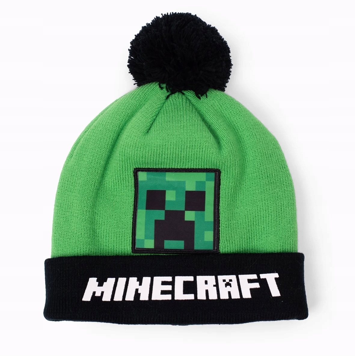 

Czapka Minecraft Zimowa Creeper Jesienna Pompon