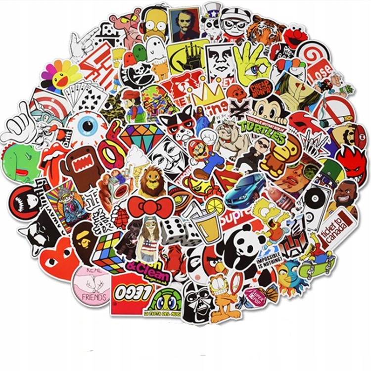 

Wlepy MIX Popularny Naklejki Wodoodporne 100 szt