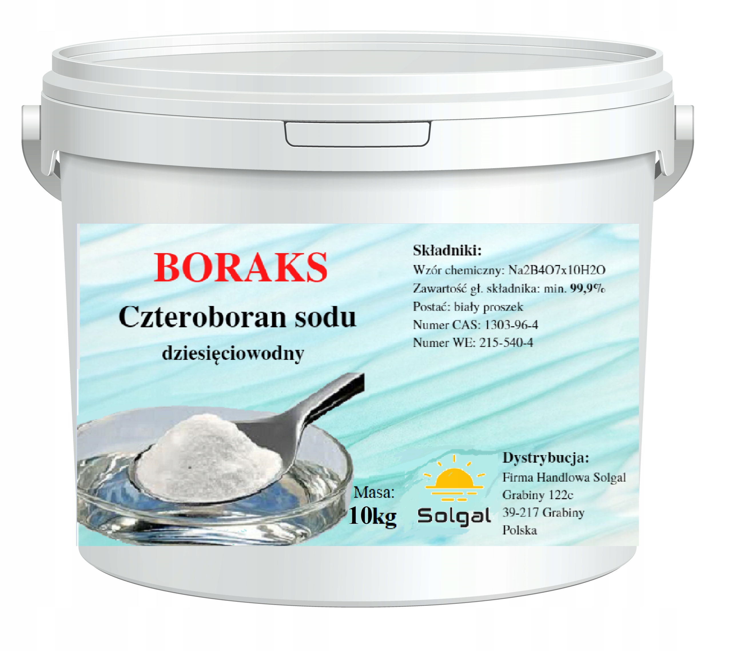 

Czteroboran sodu boraks 10-wodny borax 99,9% 10kg