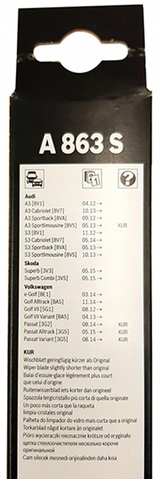 WYCIERACZKI BOSCH AEROTWIN VOLKSWAGEN GOLF VII 7 Producent Bosch