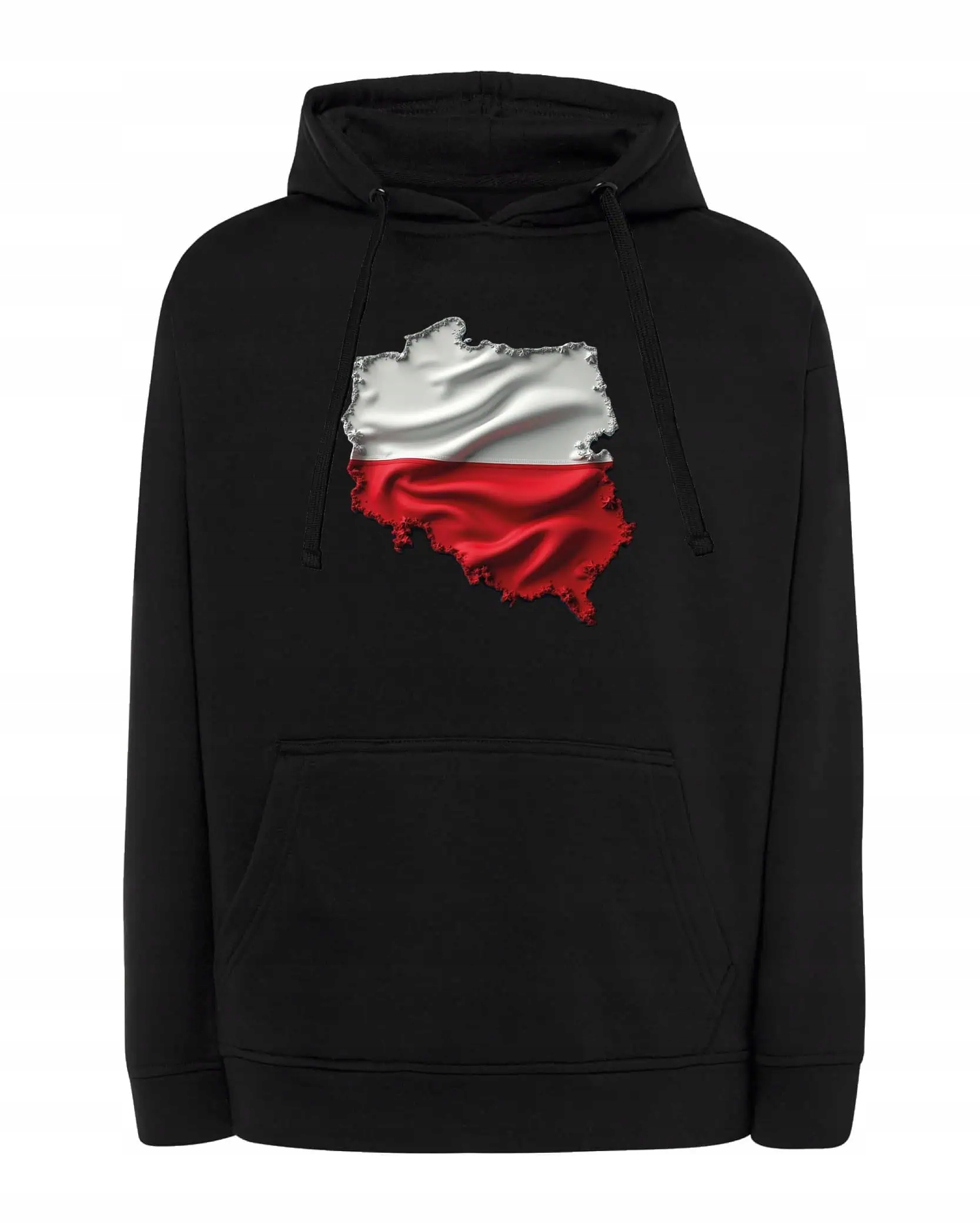 Mikina s kapucí Patriotická Naše Polsko Černá XL