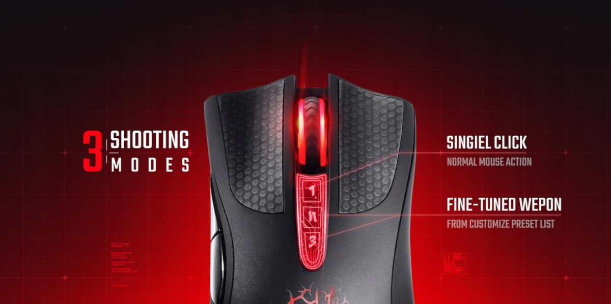 Mysz A4tech Bloody Blazing A90 A3050 USB 4000DPI Kolor czarny