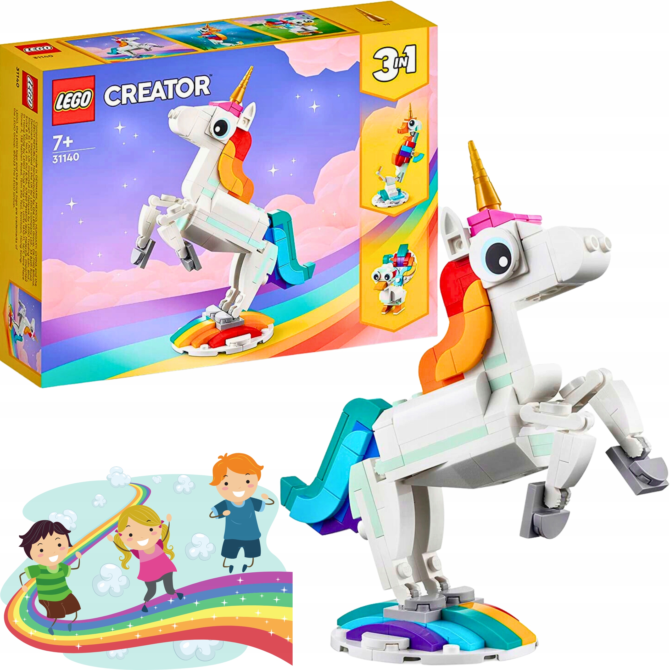 LEGO Creator 3 w 1 31140 Magiczny jednorożec