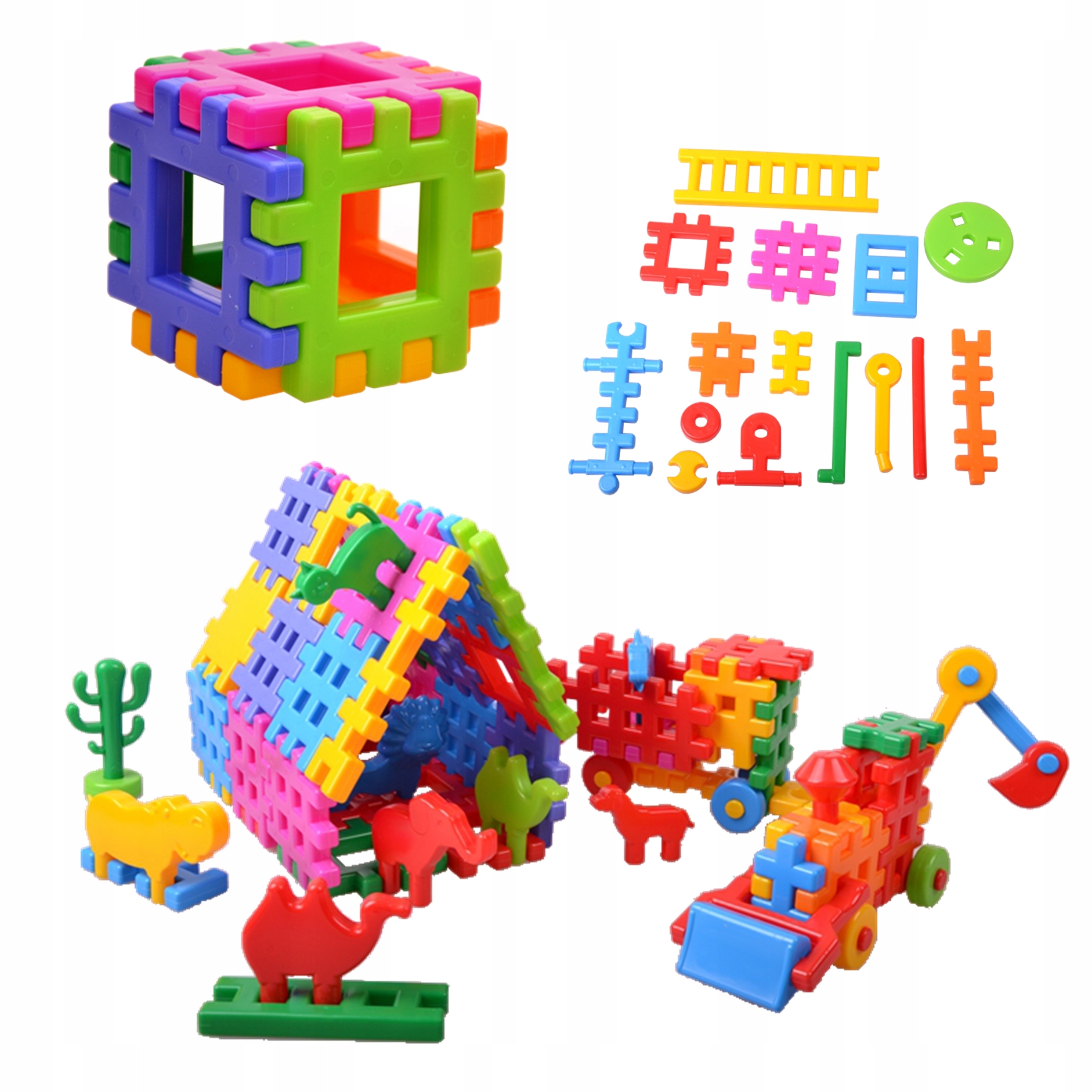 Klocki konstrukcyjne wafle MIX 150 ele. w worku EAN (GTIN) 5907760025708