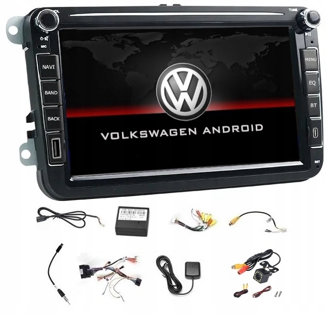 Rádio Gps Andorid Vw Passat B6 B7 Golf 5 6 Touran Caddy Wifi Usb 4GB 64GB