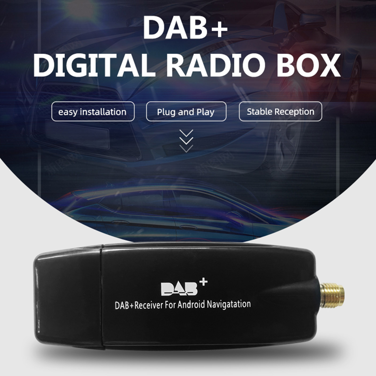 DAB+009 DAB Box Digital Radio Antenna Antenna Tuner FM Transmisja USB ...