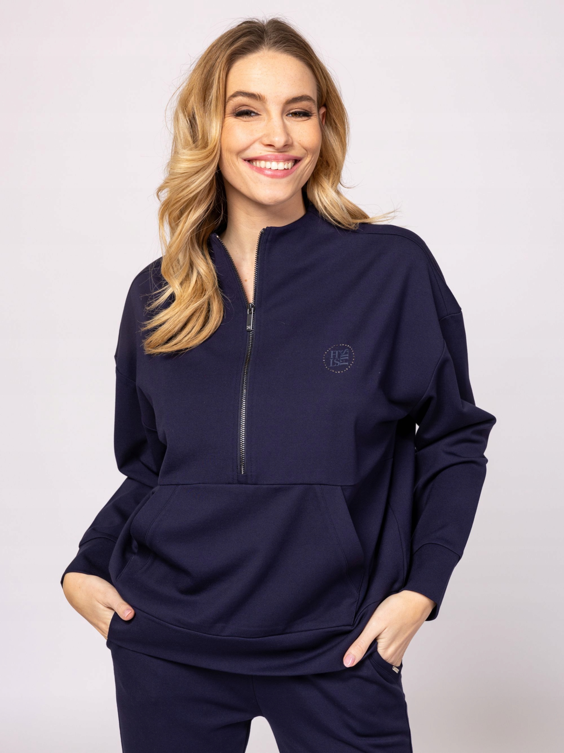 Heavy Tools Dámská Rozepínací Mikina Tayra Tmavě Modrá Navy Velikost M