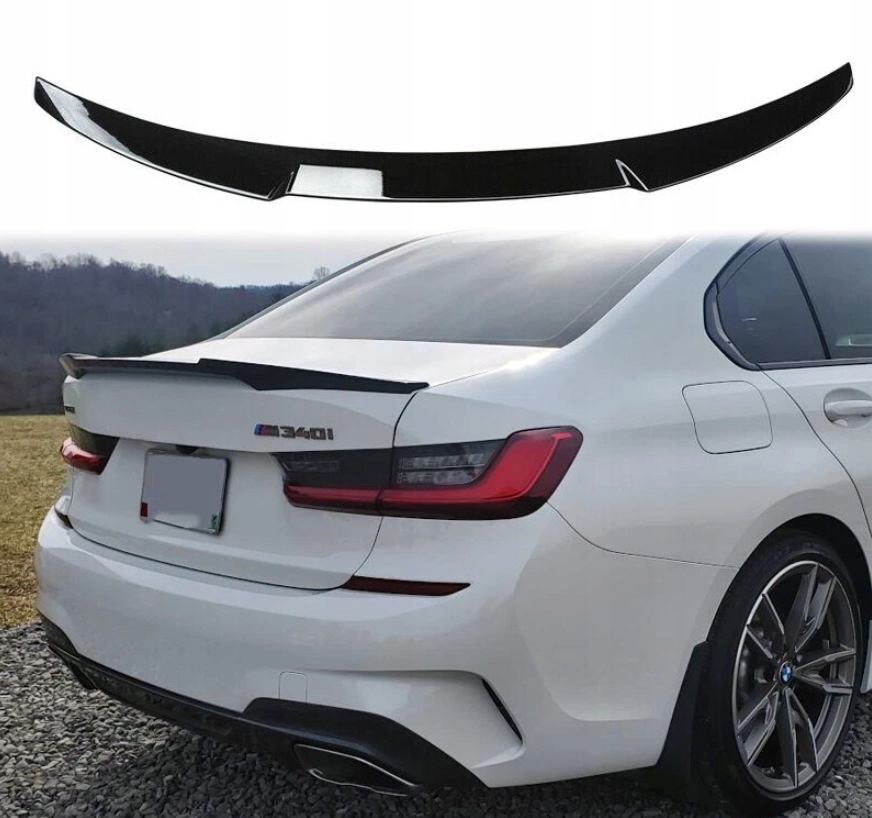 Spoiler Pro Bmw G20 Ala M4 Styl Spoiler Klapky Černý Lesk