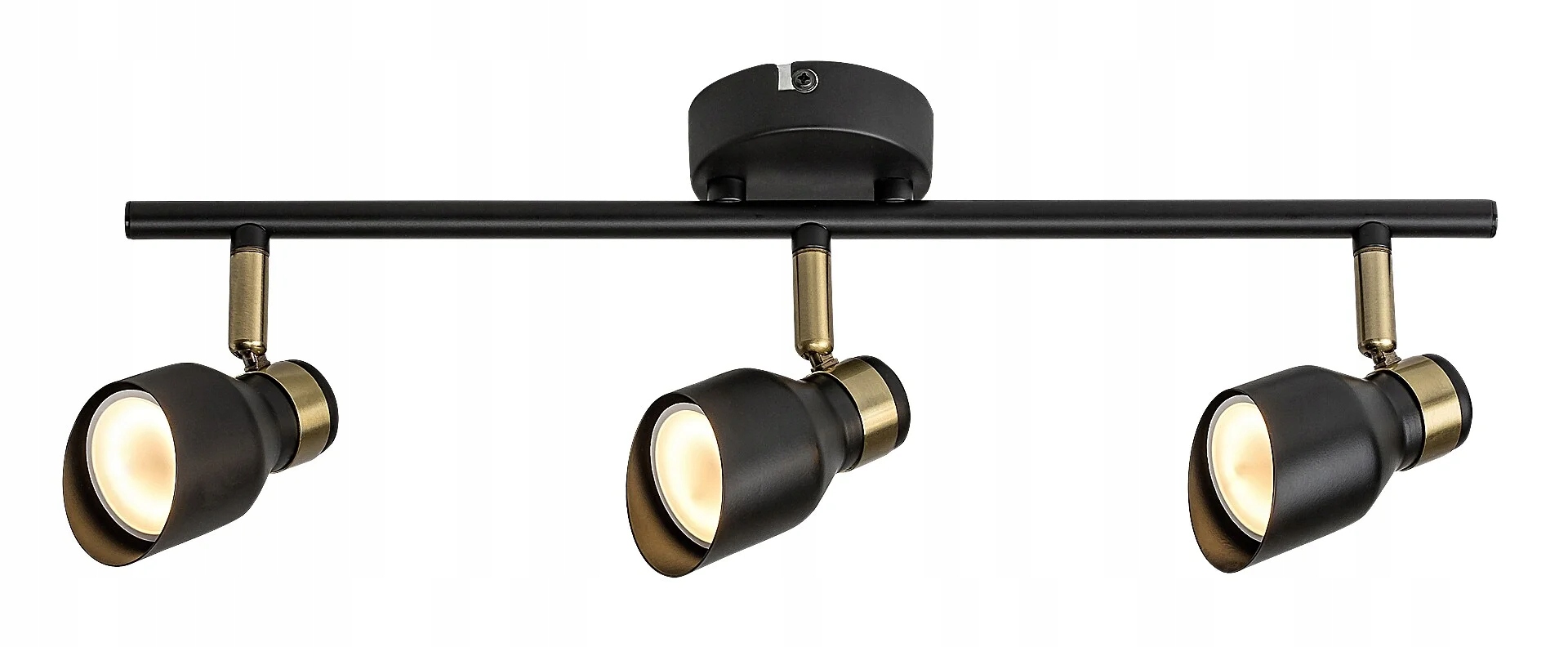 Stropní svítidlo černo-zlatá, trojitá, pohyblivé reflektory 3xGU10 25W Rabalux