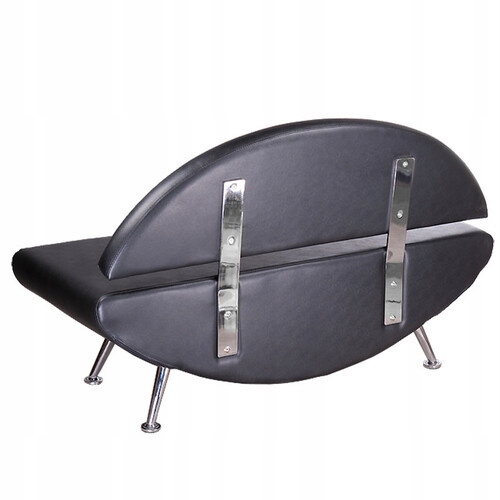 Kanapa do poczekalni Carini BD-6710 CZARNA Głębokość mebla 52 cm