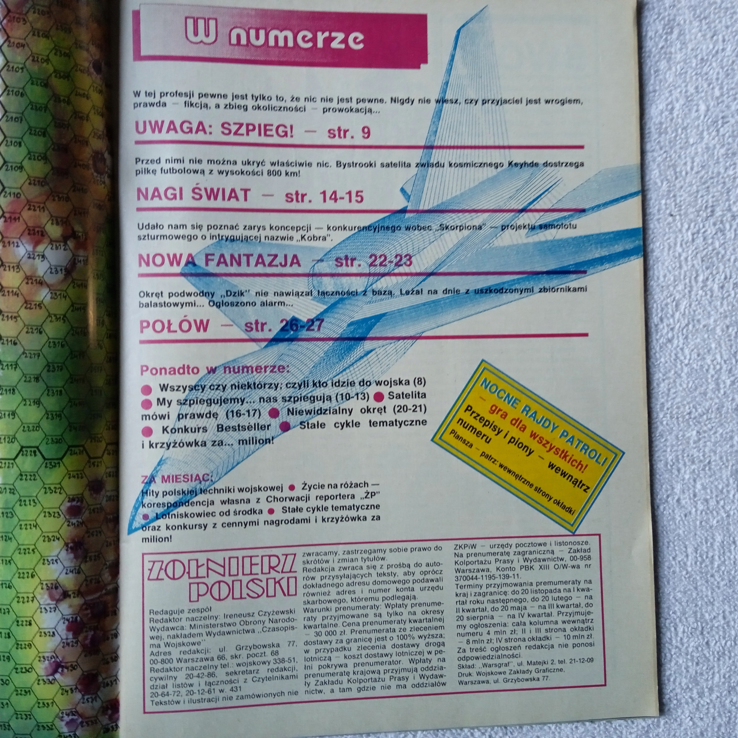 Miesięcznik Żołnierz Polski 11/1993 Wydawnictwo Bellona