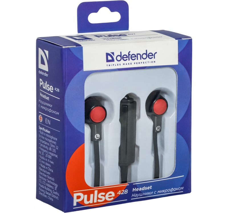 Słuchawki z mikrofonem Pulse 428 do telefonu Marka Defender
