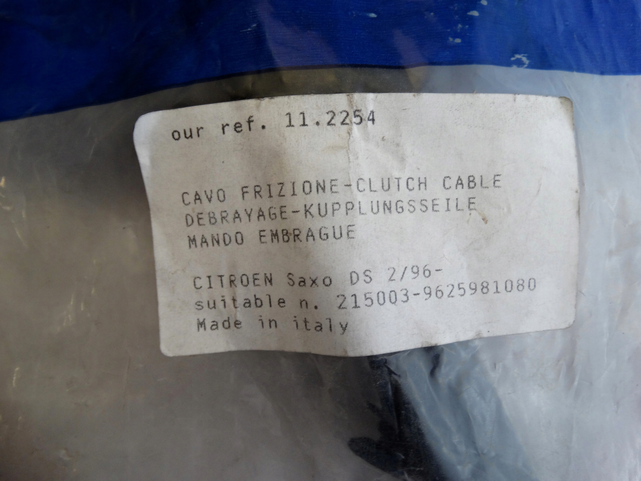 Linka sprzęgła WALKO CITROEN PEUGEOT WYPRZEDAŻ Numer katalogowy części 11.2254