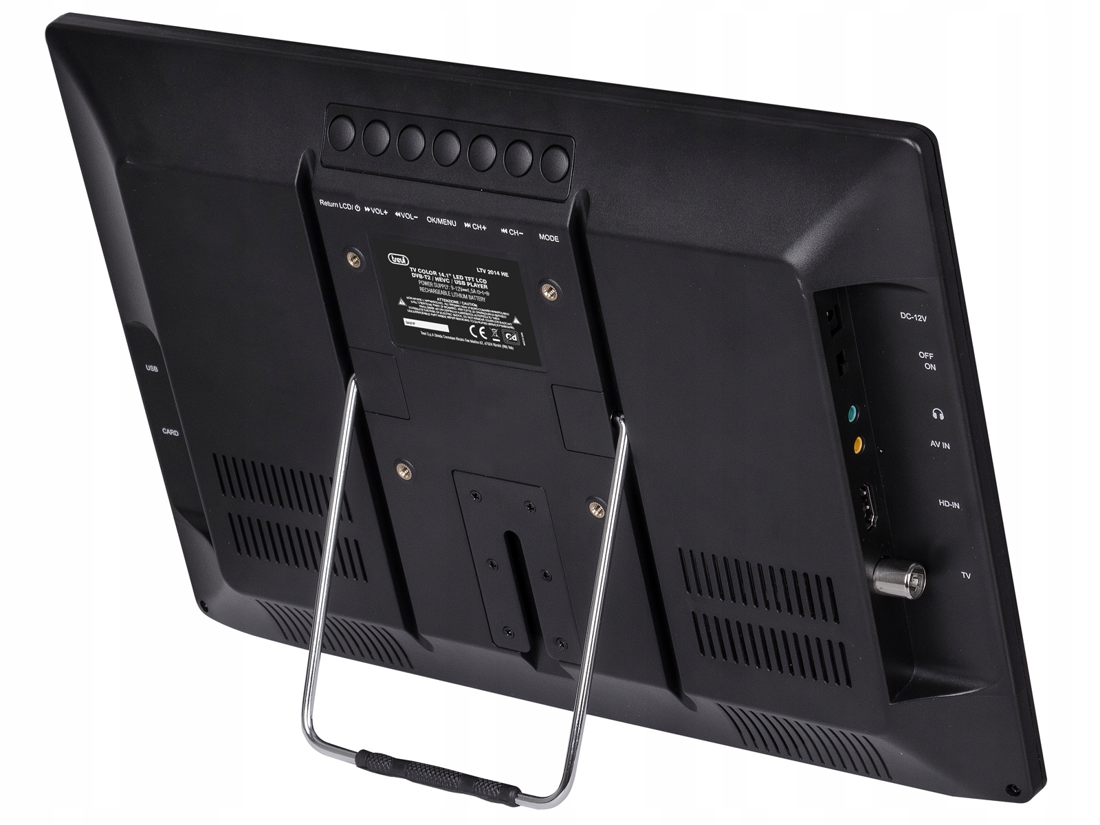 TELEWIZOR PRZENOŚNY DVB-T TURYSTYCZNY DO KAMPERA AUTA TIRA+ ANTENA Marka Trevi