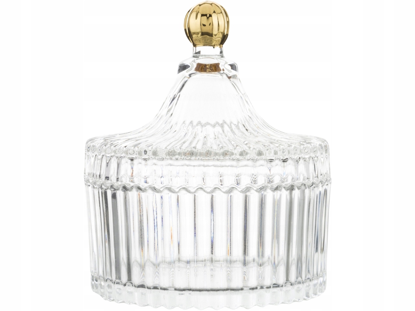 Szklany Pojemnik na WACIKI PŁATKI KOSMETYCZNE 12,5 x 10,5 cm Transparentny Kod producenta 144337