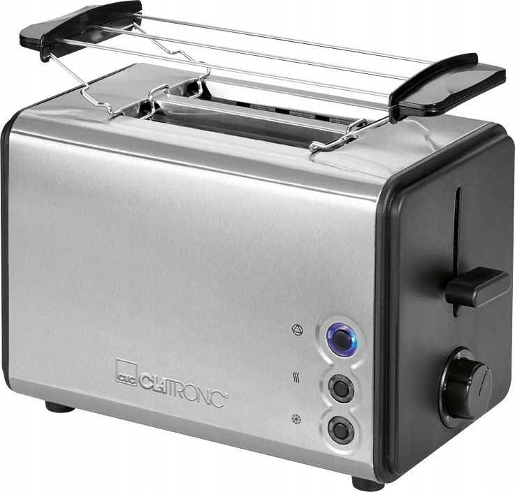 MOCNY TOSTER OPIEKACZ DO TOSTÓW KANAPEK 2 TOSTY INOX ZE STALI 850W