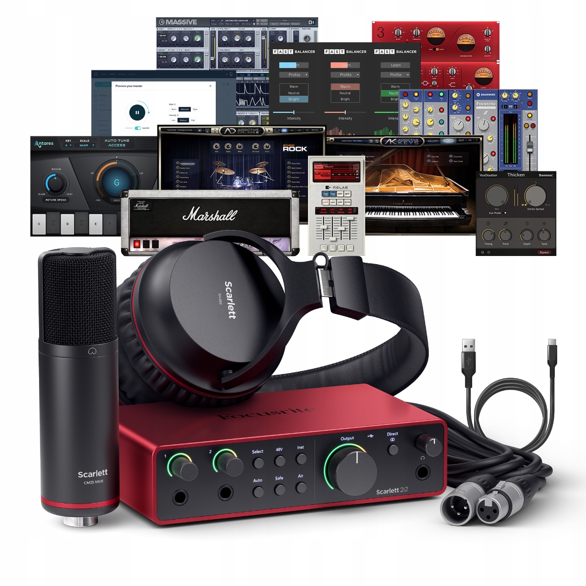 Focusrite Scarlett 2i2 Studio 4th Gen sada pro nahrávání zdarma soft