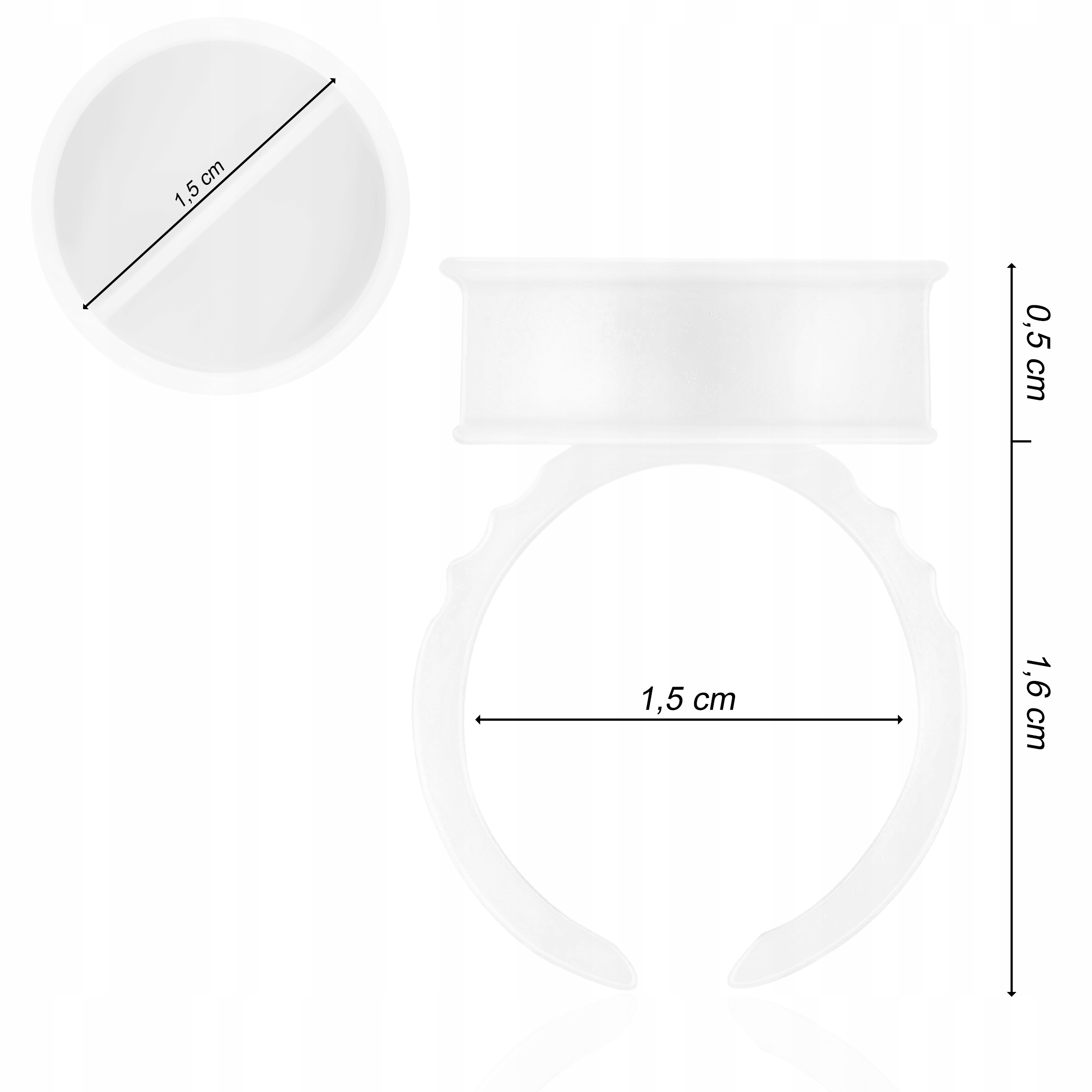 Eyeness Pierścionek na klej do rzęs Simple 100szt Marka Eyeness