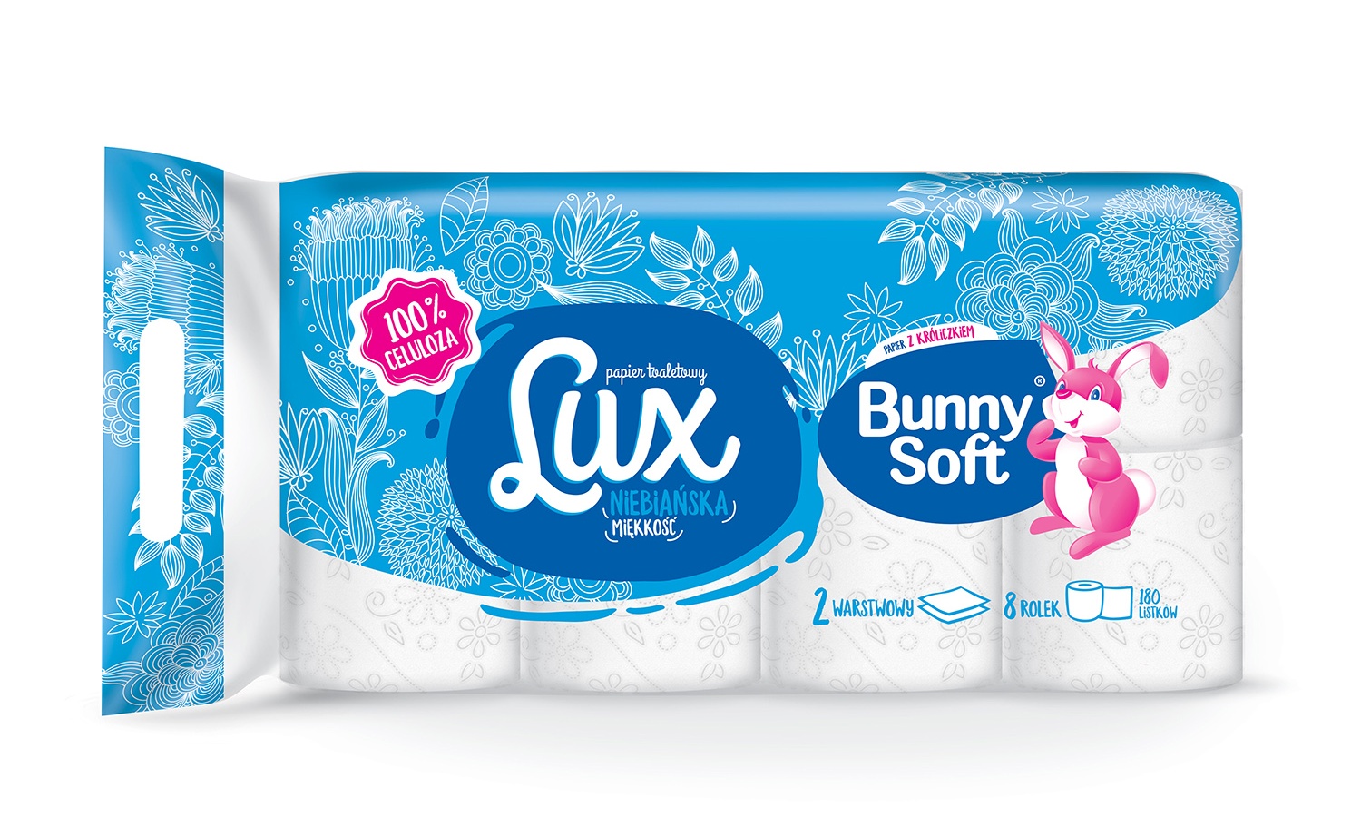 

Bunny Soft Lux Miękki papier toaletowy 2W 8szt.
