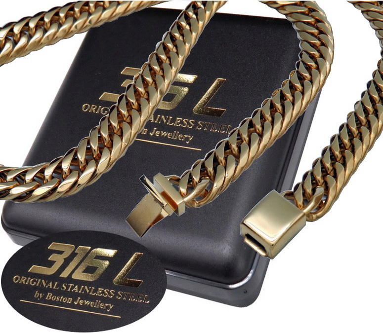 Zlatý Řetízek Řetízek Na Krk Zlatá Pancr Zapínání Premium Ocel 316L
