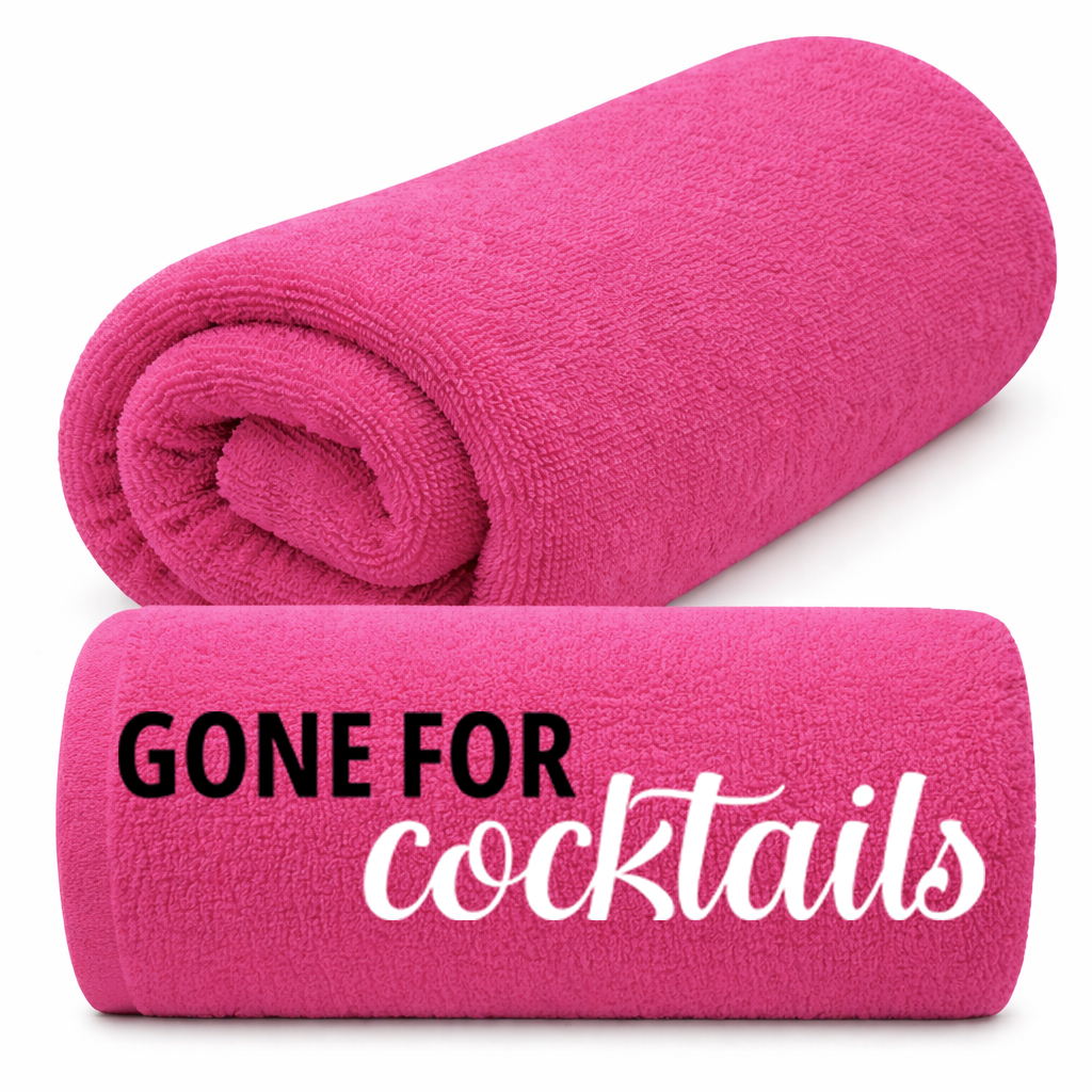 Osuška 50X100 Na Ležadlo Prázdninová Výšivka Fuchsia Gone For Cocktails