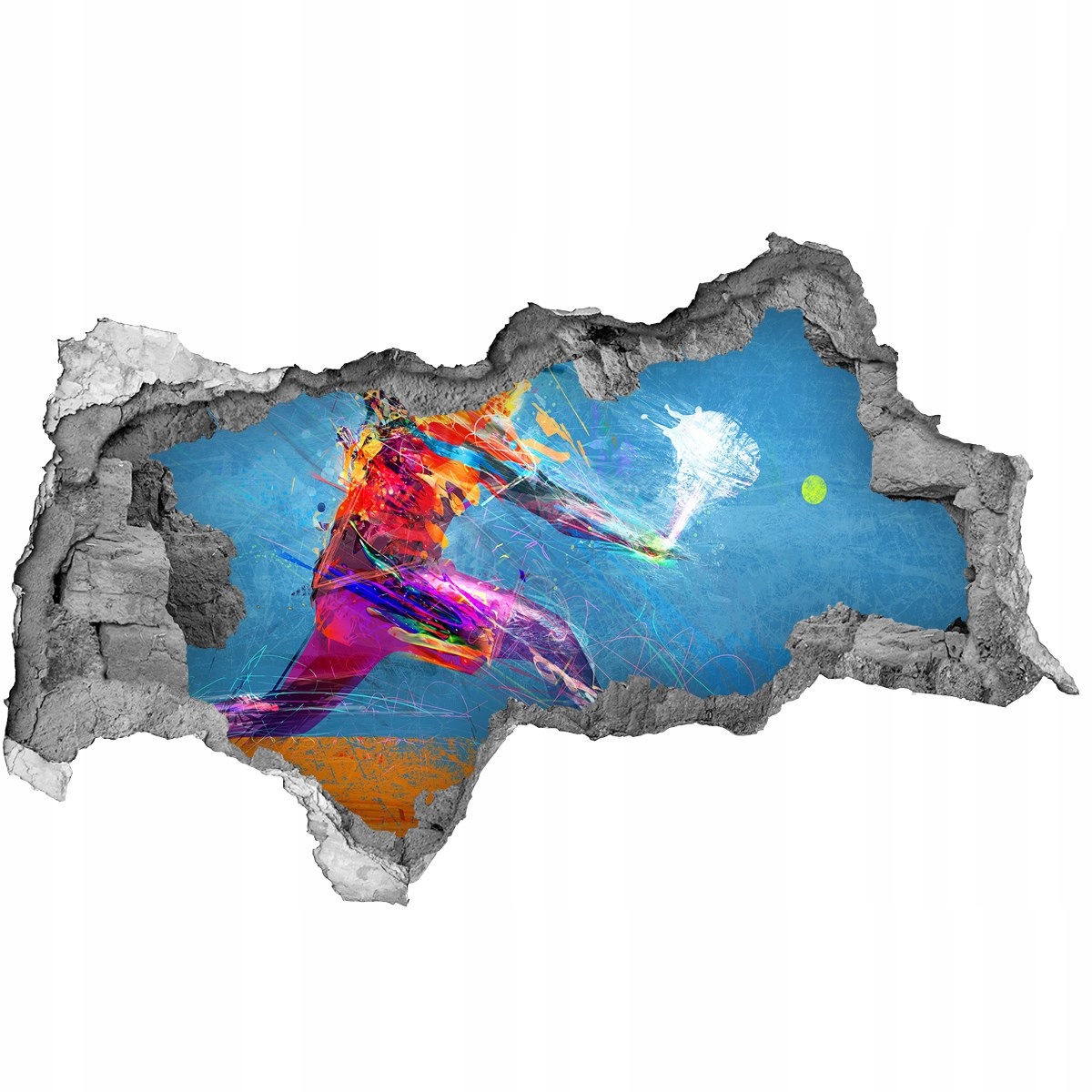 

Fototapeta dziura na ścianę 3d Tenisista 95x73