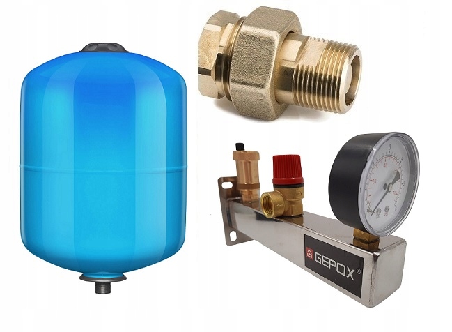 Zestaw Naczynie Wzbiorcze 35L Cwu Grupa Bezpieczeństwa Nierdzewna