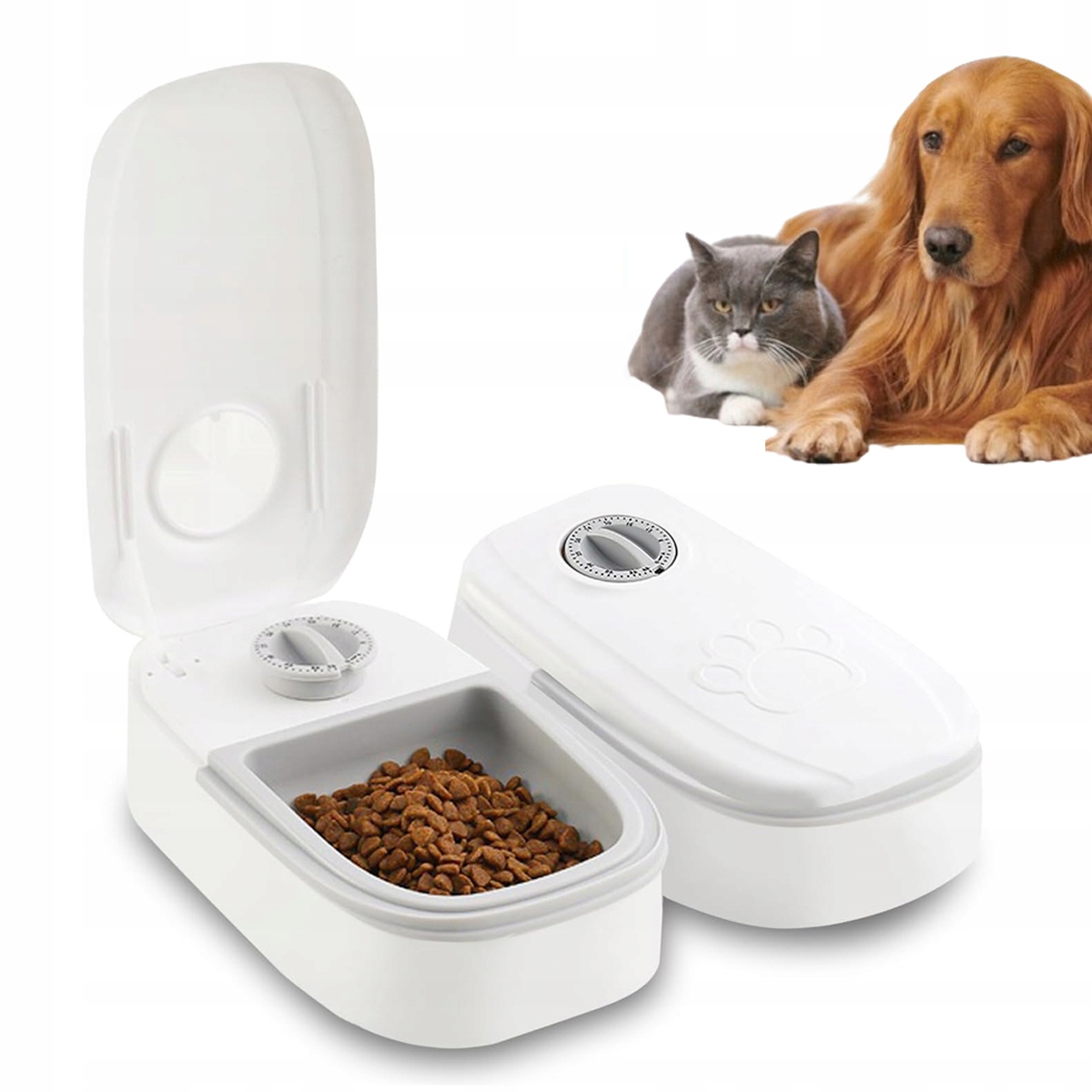 Levně Automatický Dávkovač Krmiva Pro Zvířata S Časovačem, Napájený Bateriemi Aa