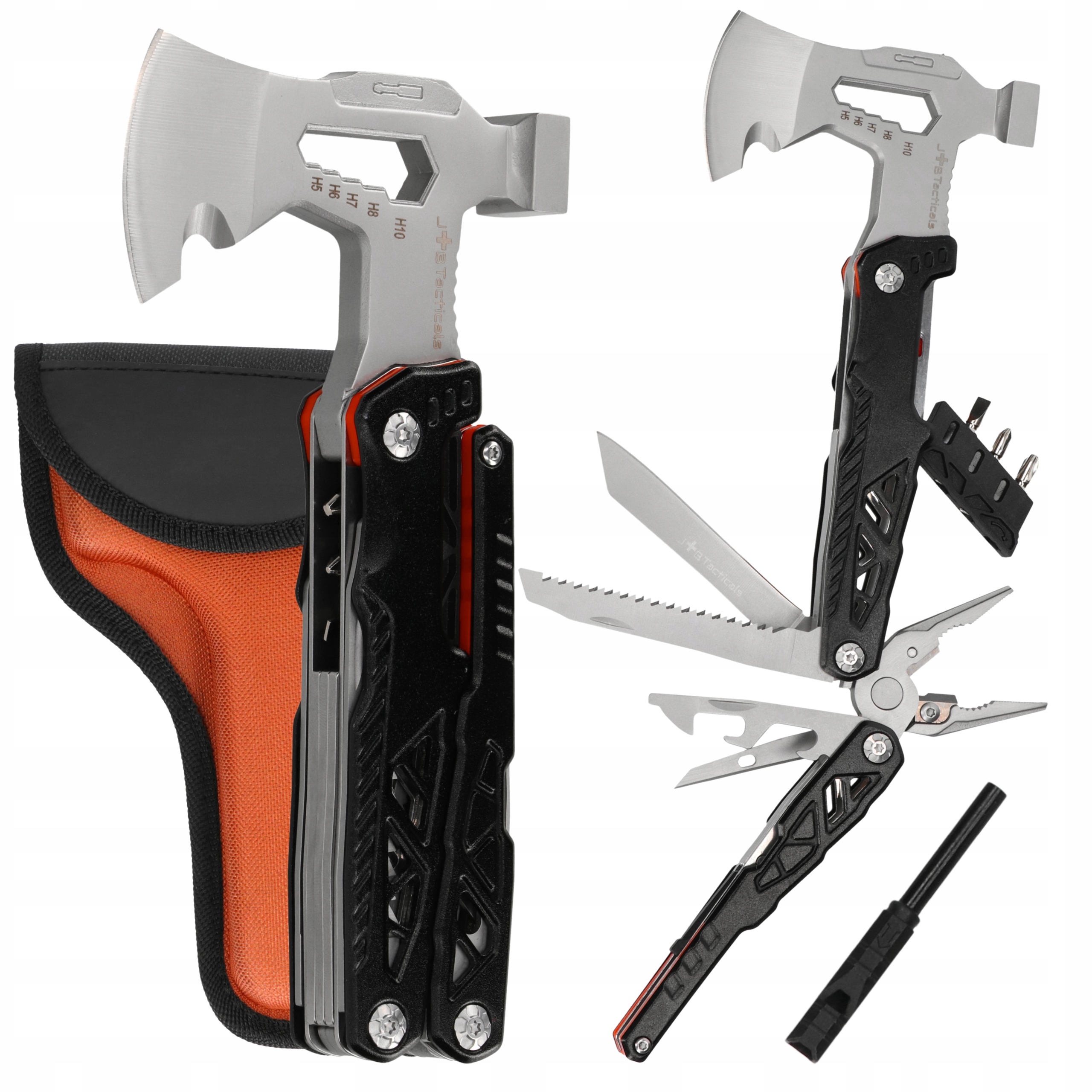 Multitool Narzędzie Wielofunkcyjne z siekierą Zestaw 24W1 Survival krzesiwo