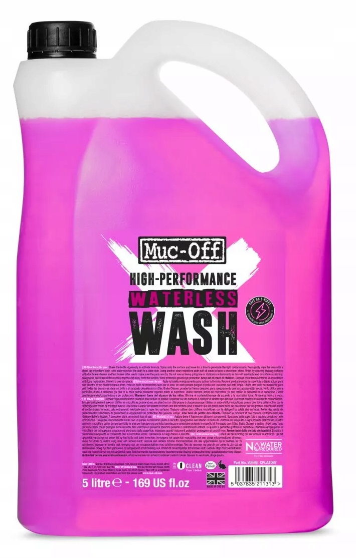Bezvodý prostriedok na umývanie motocykla Muc-Off Waterless Wash 5L