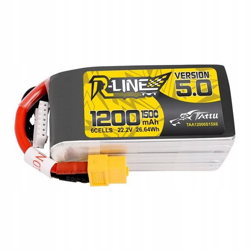 Akumulátor Tattu 5.0 1200 mAh 22.2V 150C 6S1P XT60