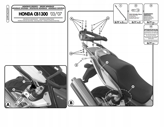 Kappa centrálna konštrukcia Honda Cb 1300 S 03-09 KZ259