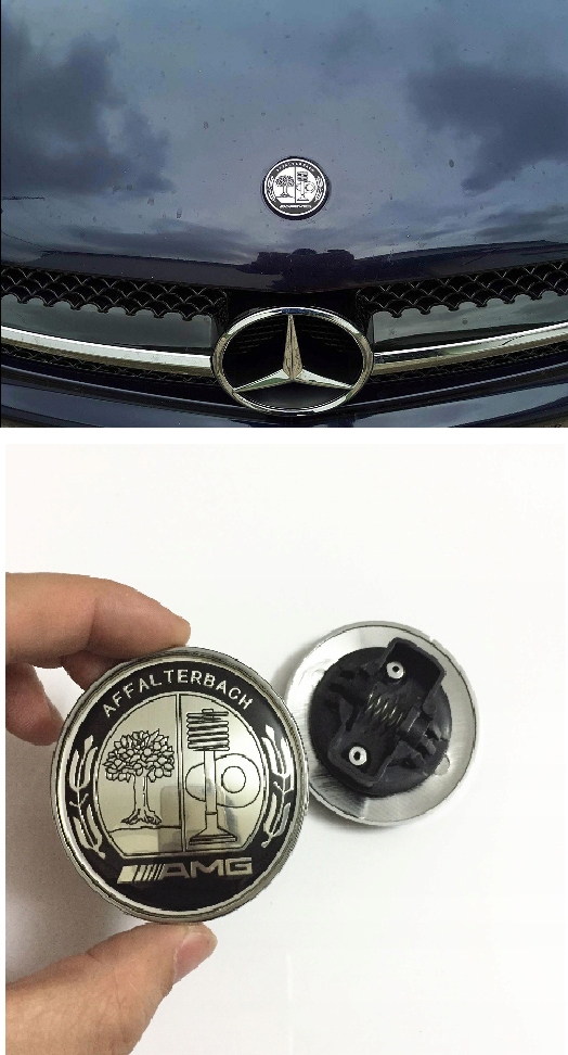 MERCEDES AMG ЕМБЛЕМА КАПОТ ХРОМ ДЕРЕВО ЛОГОТИП AMG