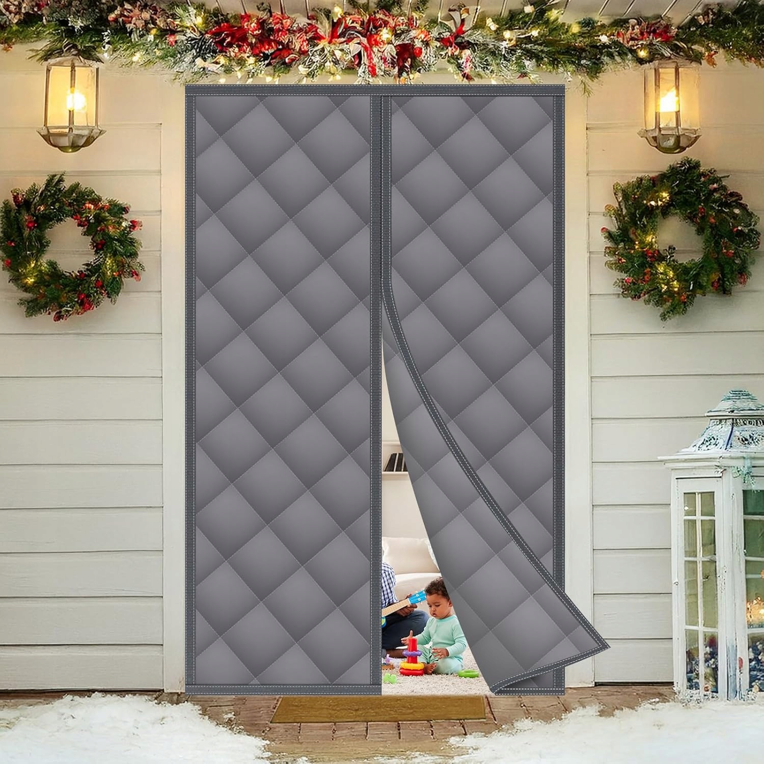 Závěs Izolovaná Tepelná Krytka Na Dveře 90x210 cm