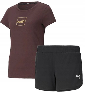 Dámský set na léto Puma tričko a šortky Xs
