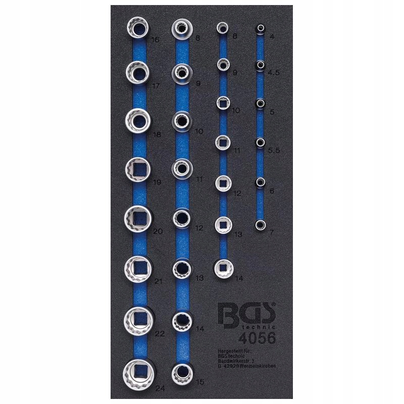 Vložka do zásuvky 1/3 dvanáctihranné nástavce 6,3 mm 29 ks Bgs 4056