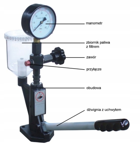 PRÓBNIK WTRYSKIWACZY TESTER 600 BAR DIESEL TRAKTOR MIERNIK MANOMETR Kod producenta F06042