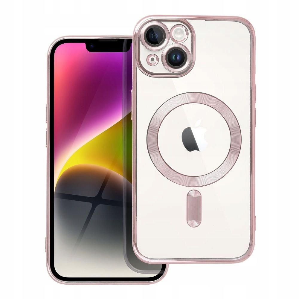 Etui na iPhone 14 Electro Mag Cover zgodne z MagSafe złoto różowe